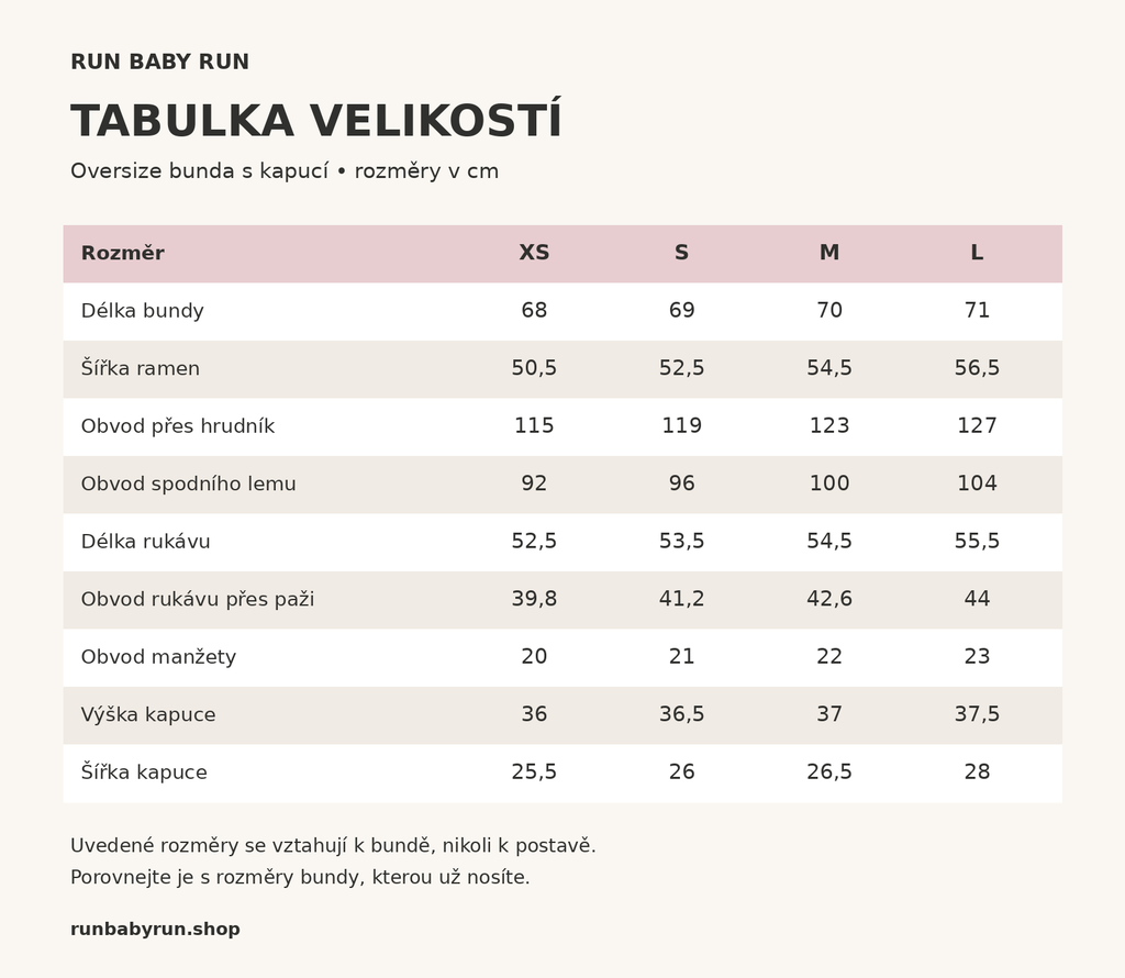 RBR oversize bunda s kapucí – krémová